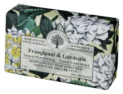 Wavertree & London Frangipani and Gardenia Luxury Australian Natural Soap Bar 7 Ounces (4 Bars)