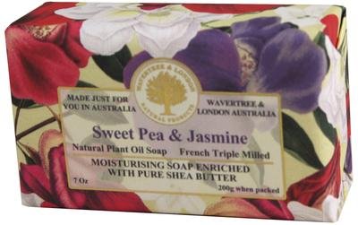 Wavertree & London Sweet Pea and Jasmine Australian Natural Luxury Soap Bar 7 Ounces (2 Bars)