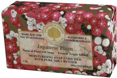 Wavertree & London Luxury Japanese Plum Australian Natural Soap Bar (4 Bars)