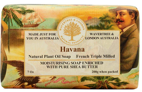 Wavertree & London Havana Australian Natural Luxury Soap Bar 7 Ounces (2 Bars)