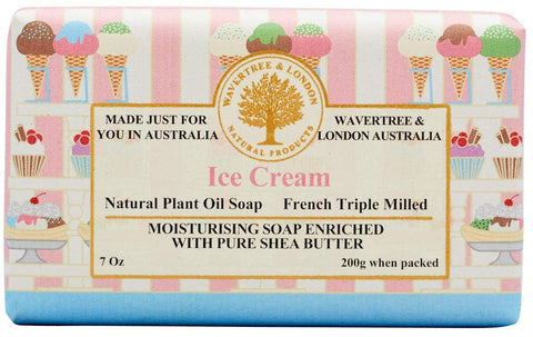 Wavertree & London Ice Cream Australian Natural Luxury Soap Bar 7 Ounces (2 Bars)