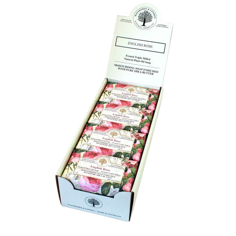 Wavertree & London English Rose Luxury Australian Natural Soap Bar 7 Ounces (8 Bars)